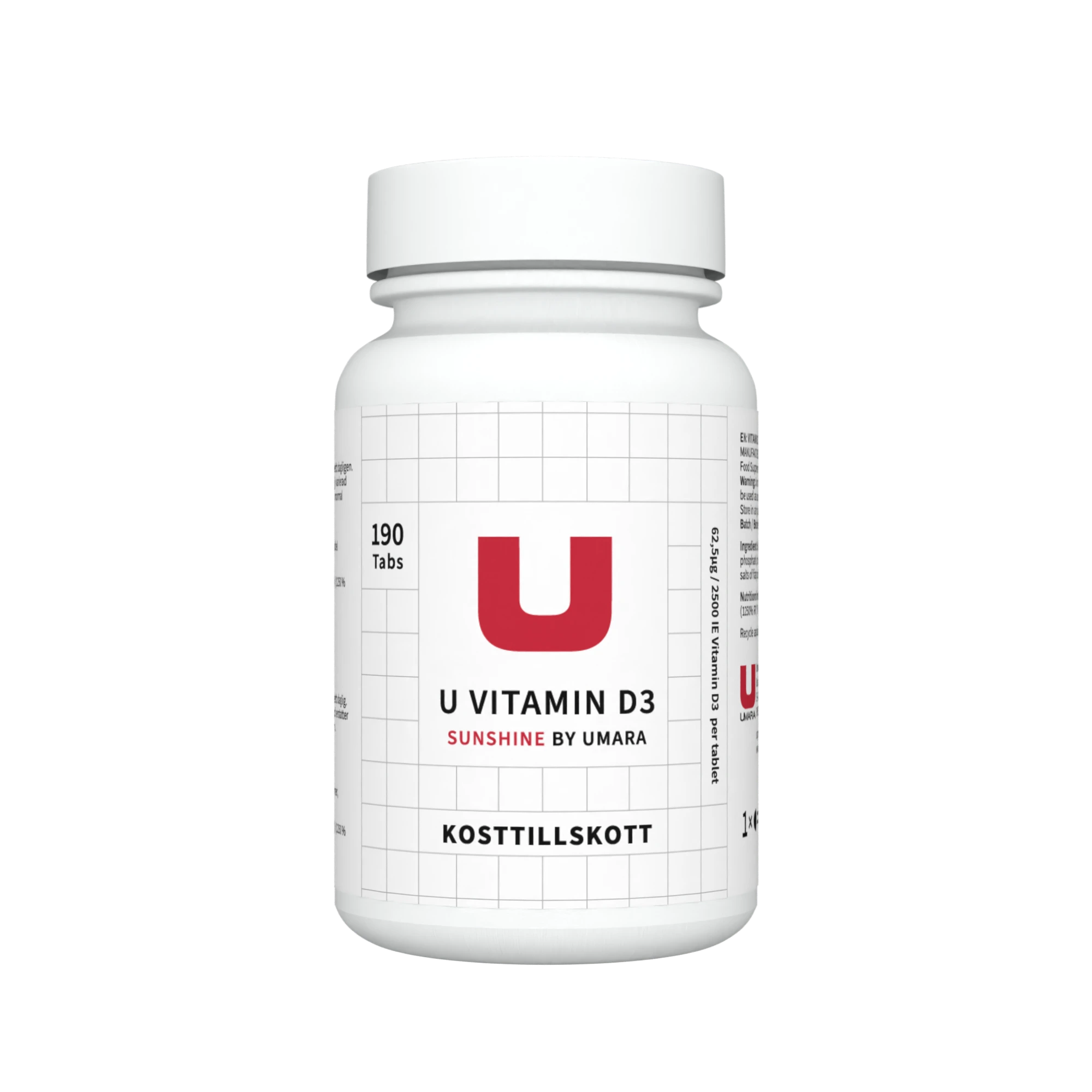 U Vitamin D3 - 2500 IE (190st / 6 månader)