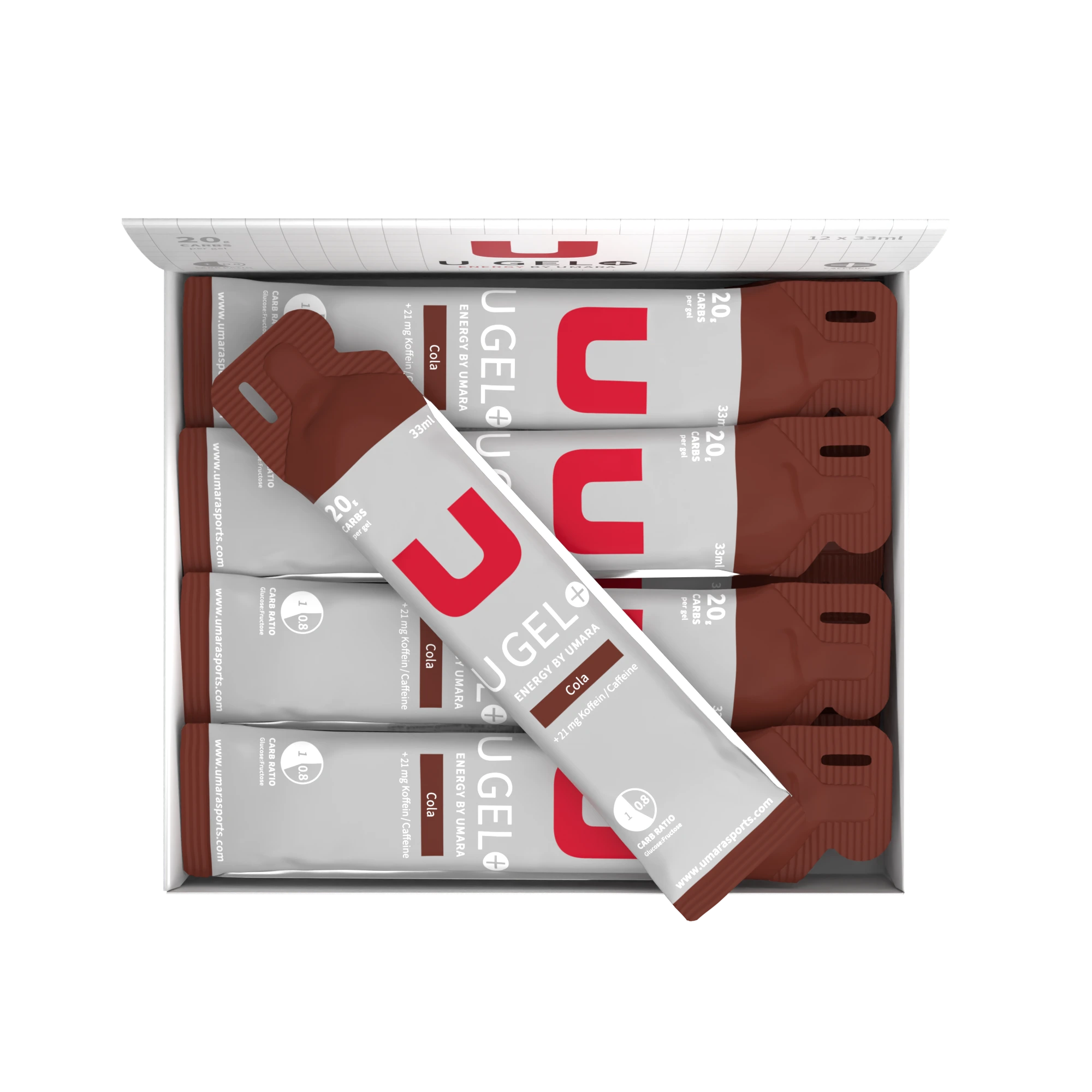 U Gel (20 g Carbs) - DISCONTINUED MODEL Cola + Caffeine (12-pack)