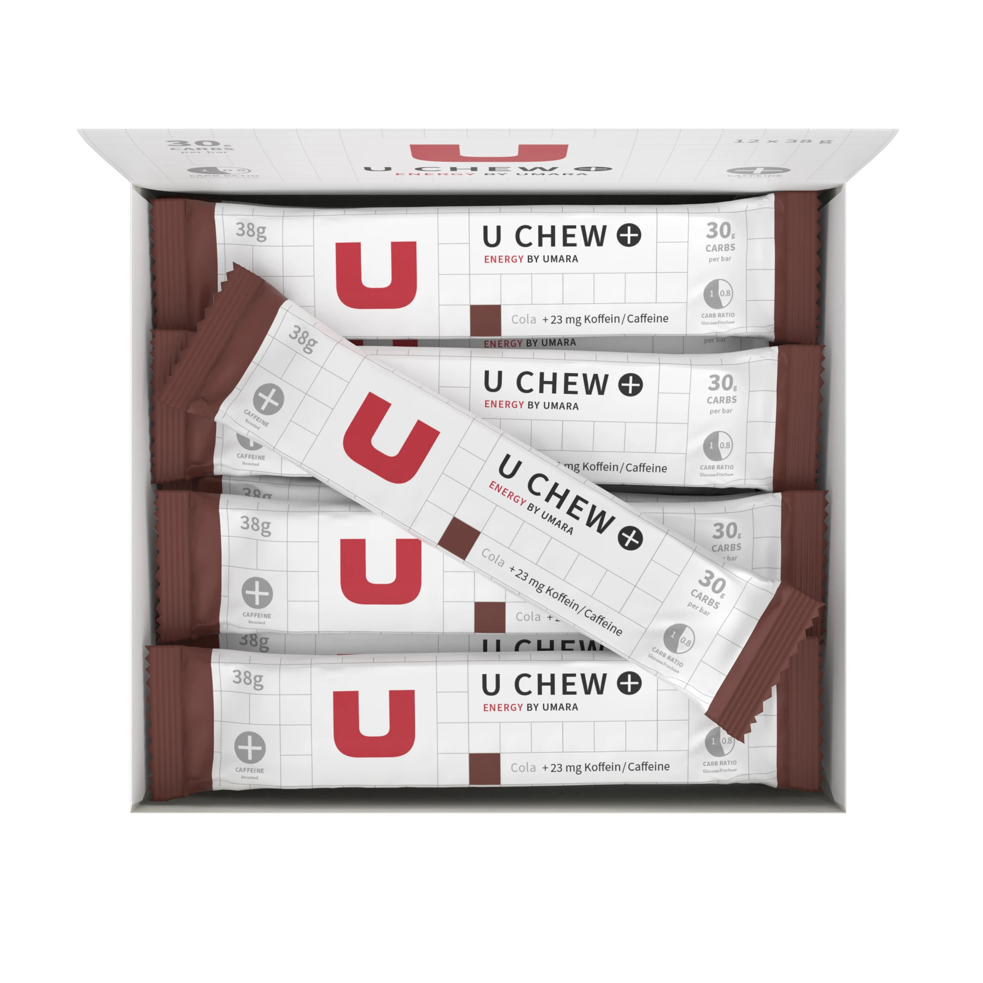U Chew (30 g Carbs) - Cola + Caffeine (12-pack)